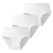 Coerni Girls Organic Cotton Pack of 3 Underwear Kids Toddler Girls Solid Color Comfortable Panties Breathable Underpants